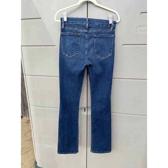 Frame Womens Le Mini Boot Denim Jeans Blondie Medium Wash Distress Boot Cut 31 - Picture 10 of 16